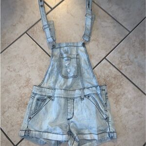 Cheeky denim Overall shorts. Size Small